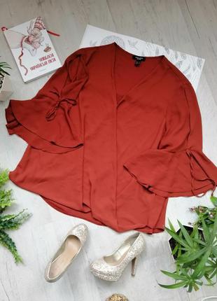 Блузка блуза кофточка цегляного кольору червоні цегла з імітац...
