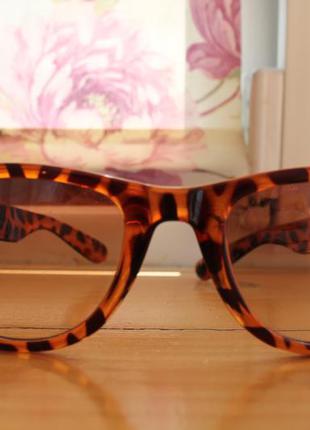 Солнцезащитные очки леопард стильный дизайн ray ban wayfarer b...