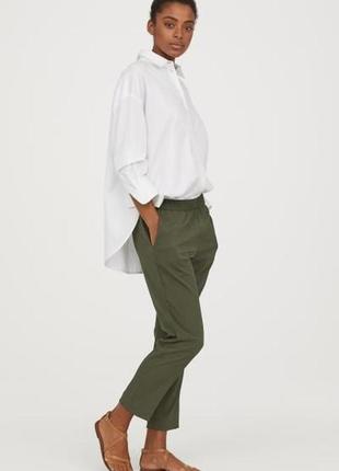 Стильные брюки штаны с эластичным поясом завышенной талией