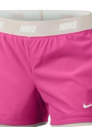 Крутые двойные короткие шорты фитнес розовая расцветка nike  i...