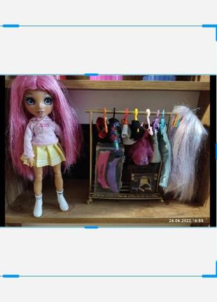 Rainbow лялька mga з одягом одяг, взуття, шафа вішалки перуку