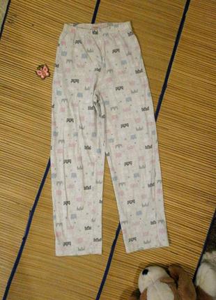 Штаны пижамные домашние для девочки 8-9лет
