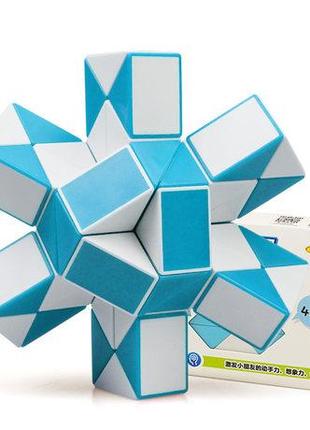 QiYi Rubik's Snake 48 pcs blue | 84 cm | Змійка Рубіка 48 елем...