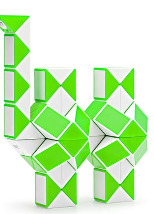 QiYi Rubik's Snake 72 pcs green | 126 cm | Змійка Рубіка 72 ел...