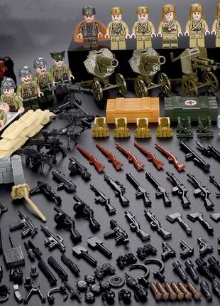 Фигурки вторая мировая война советские с пушками для лего