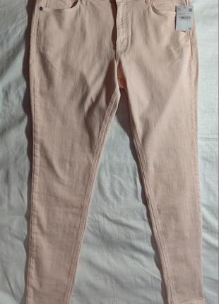 Жіночі однотонні джинси c&a, розмір l, світло рожеві