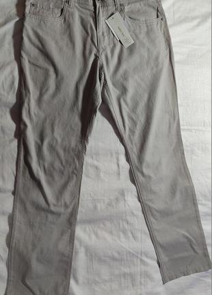Чоловічі однотонні штани canda (c&a), розмір l, 55% лен, 45% х...