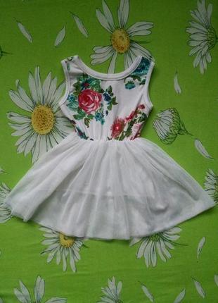 Нарядне біле плаття для дівчинки 2-3 роки