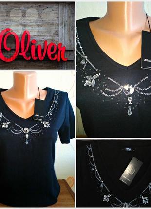 Красивая блузка чёрного цвета s.oliver, 💯 оригинал, молниеносн...