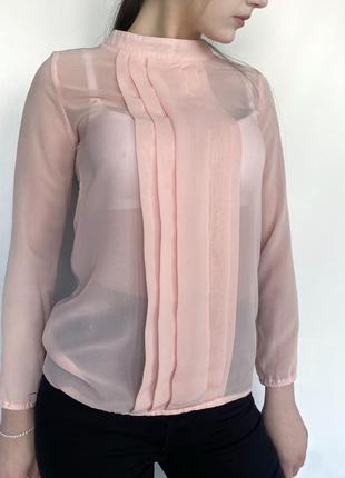 Блуза-накидка рожева однотонна