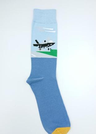 Яскраві шкарпетки з літачком (самольотиком), стильні, актуальн...
