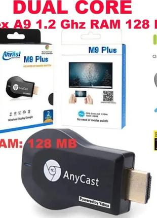 Wi-Fi AnyCast M9 Plus (Miracast Адаптер Airplay/MiraScreen/Chr...