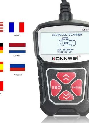 Автосканер Konnwei KW310 obd2 диагностика авто диагностический...