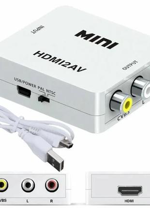 Преобразователь конвертер HDMI2AV адаптер HDMI->тюльпаны/AV /H...