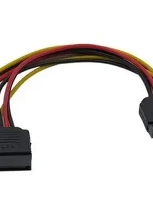 Переходник сплиттер 15 pin SATA на 2 по 15 pin SATA кабель удл...