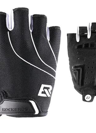 Перчатки велосипедные без пальцев RockBros S107 с гелем SBR вело