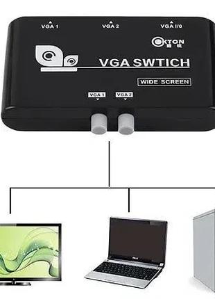 VGA свитч переключатель на 1 монитор из 2 источников коммутато...