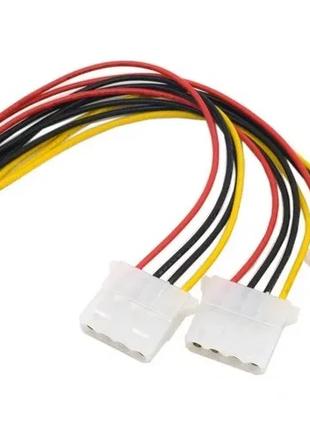 Переходник сплиттер MOLEX(4 pin) ->3!! MOLEX кабель питания мо...