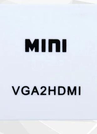 Конвертер відео VGA->HDMI + аудіо 1080 VGA2HDMI перехідник для...