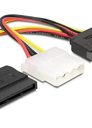 Переходник из SATA(сата) папа -> MOLEX(молекс) папа + SATA мама