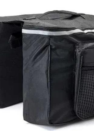 ROBESBON Черная вело сумка штаны баул на багажник с боками 25л