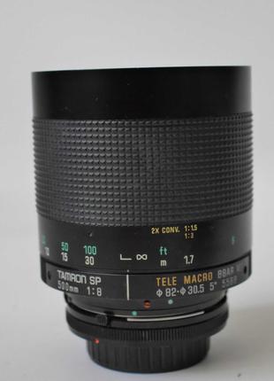 Зеркальный объектив Kalimar 500 mm f/ 8 MC macro Canon FD