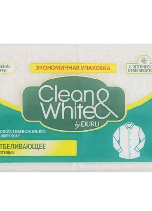 Хозяйственное мыло отбеливающее cleanwhite 4*120 гр "Duru"