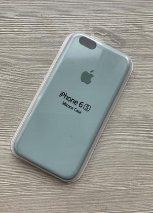Серо-голубой чехол для iphone 6 6S в упаковке микрофибра + sof...