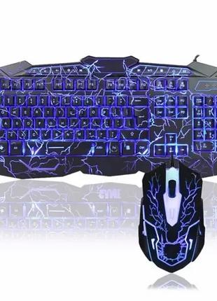 Клавиатура игровая с подсветкой и оптической мышкой Atlanfa AT...