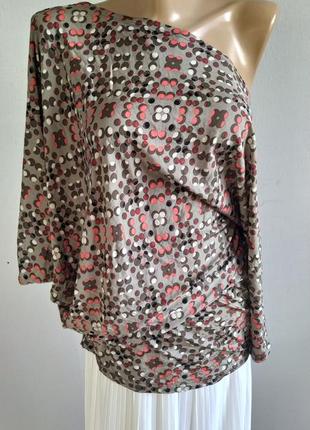 Асимметричный тонкий пуловер, блуза, northland vicolo, италия