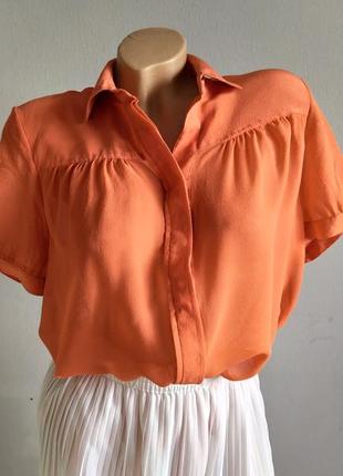 Розпродаж! блуза в стилі 80-х із натурального шовку.