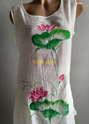 Туника, мини-платье из натурального шелка.