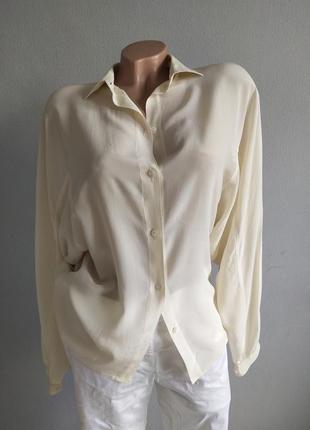 Винтажная блуза в стиле 80-х г.г. из 100% шелка.