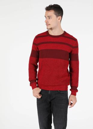 Мужской красный свитер кофта зима тёплый Colin's колинс размер L