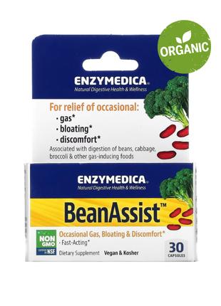 Enzymedica, Bean Assist, 30 капсул. Від газоутворення та здуття