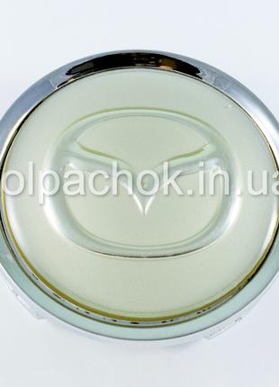 Колпачок на диски Mazda серебро/хром лого (74мм)
