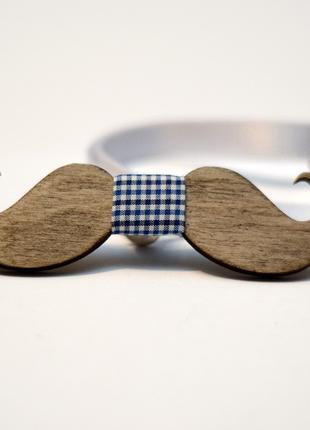 Детская деревянная галстук - бабочка усы