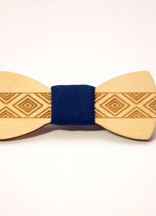 Детская деревянная галстук - бабочка орнамент