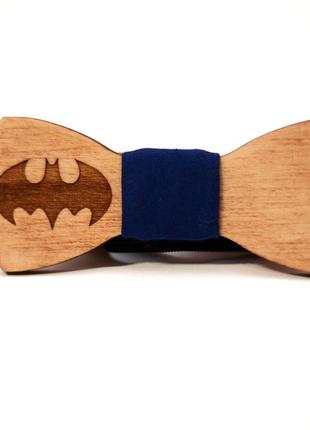 Детская деревянная галстук - бабочка бэтмен