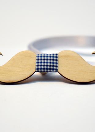Детская деревянная галстук - бабочка усы