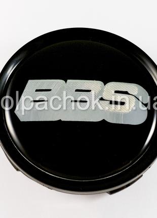 Ковпачок на диски BBS чорний/хром лого (74 мм)