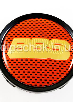 Ковпачок на диски BBS червоний/золотий лого (74 мм)