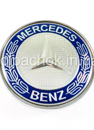 Колпачок на диски Mercedes-Benz синий кант (62-68мм)