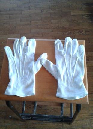 Белые хлопковые трикотажные перчатки большого размера англия ....