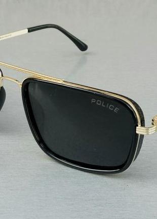Police очки унисекс солнцезащитные черные стильные
