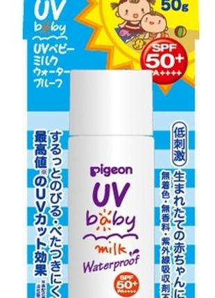 Детское солнцезащитное увлажняющее молочко Pigeon UV SPF50+++ ...