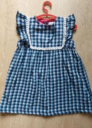 Детское хлопковое платье в клетку lilly+sid