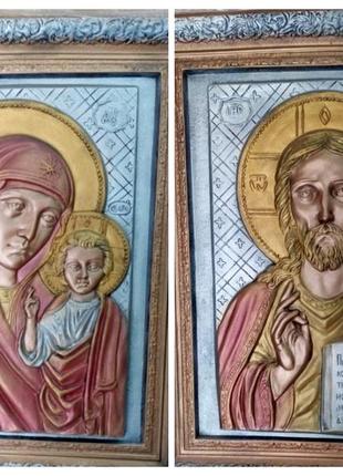 Иконы казанской божей матери и исуса