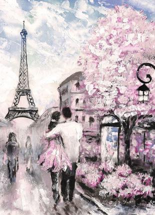 Флизелиновые фото обои искусство 416x254 см город Париж на кар...