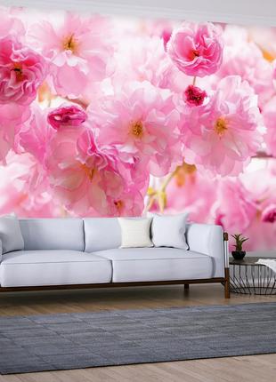 Фотообои Розовые цветы 254 x 184 см Весенняя сакура в цвету (W...
